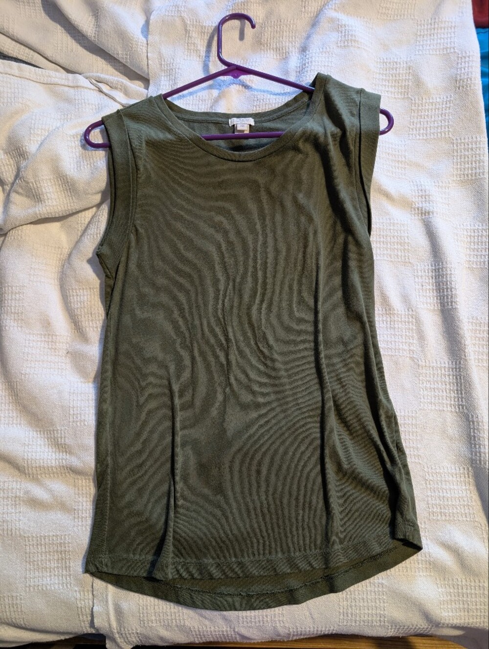 J. Crew Sleeveless Olive Green Women's Tank Top